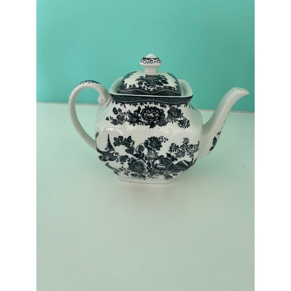 Johnson Brothers Asiatic Pheasant Teapot And Lid Black Collectible - Picture 2 of 11